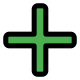 Emergency cross symbol for healthcare and safety icon