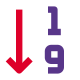 Reorder and sort number in ascending order icon