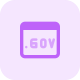 Dot gov domain for sale under landing page template icon