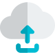 Cloud networking button for upload content layout icon