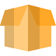 Open box for storage facility container layout icon