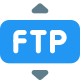 File transfer application with up and down arrow selection icon