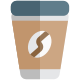 Take away coffee for faster service shopping mall icon