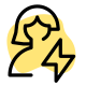 外部闪光标志用于个人资料图片作为充满活力的特写女人新鲜塔尔维沃的指示 icon
