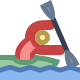 Slalom in canoa icon