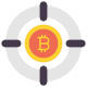 Target Bit coin icon