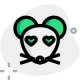 Happy romantic mouse with heart eyes emoji icon