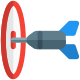 Dart bulls eye event for targeting and aiming event icon