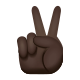 Victory Hand Dark Skin Tone icon