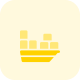 Item loaded on a large ferry commercial ship icon