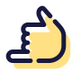 Hand links icon