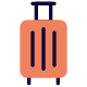 Hotel luggage for a customer being carried over icon