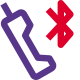 Obsolete phone with Bluetooth connectivity logotype layout icon