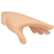 emoji con palmo rivolto verso il basso, carnagione chiara icon