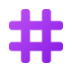 Großer Hashtag icon