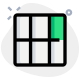 Blocks or cells in three section column in vertical strip icon