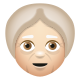 老妇人浅肤色 icon