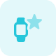 Favorite contact starred on smartwatch logotype layout icon