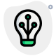 Bulb with nodes isolated on a white background icon