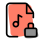 Lock music play file for personal use icon