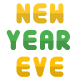 New year eve text to share with family and friends icon