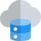 Database server with cloud storage online layout icon