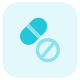 Drugs and medication not allowed without prescription icon