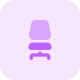 Revolving with comfortable back recliner support office chair icon