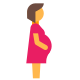 vista lateral de embarazada icon