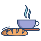 Tea And French Bread icon