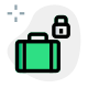 Locking your luggage bag for safety concern icon