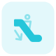 Downward direction of the escalator flow icon