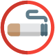 Smoking area in a shopping mall layout icon