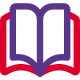 Open syllabus book for professional studies layout icon