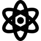 Science and Technology atomic, structure with nucleus in the center icon