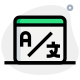 Landing page with a online translate facility icon
