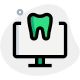 Computer to seek the help of dental surgery investigation and diagnosis icon