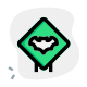 四角いボックス上の外部動物不法侵入ロゴタイプ トラフィック グリーン タル リビボ icon