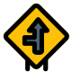 Intersect road from left towards front lane road signal icon