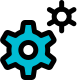 Cogs used for setting and mantinance in computer operating system icon