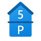 Parcheggio e 5 ° piano icon