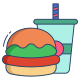 Stuffed Bean Burger With Coke icon