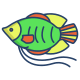 внешний-Гном-Гурами-Рыбы-рыбы-icongeek26-линейный-цвет-icongeek26 icon