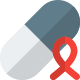 Cancer medication isolated on a white background icon