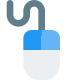 Wired Mouse with two buttons isolated on a white background icon