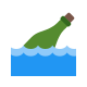 瓶子漂浮在水中 icon