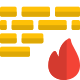 Firewall security with added security layer ,,protection, icon
