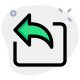 Mail reply arrow for email and messages icon