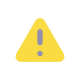 Triangle Shaped Caution Sign icon