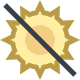 Non esporre alla luce solare icon